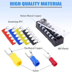 70pcs Terminal Block Set, 5pcs 6 Position Screw Terminal Strip 600V 15A