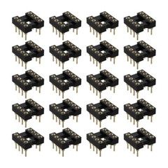 100PC 8 Pin DIP SIP Round IC Socket Adaptor Solder Type Gold Plated Machined USA