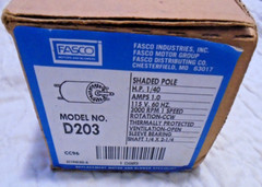 Fasco D203 Fan And Blower Motor 1/40HP 3000RPM 1/4Dia. x 2 1/4″ Shaft 115V 60HZ