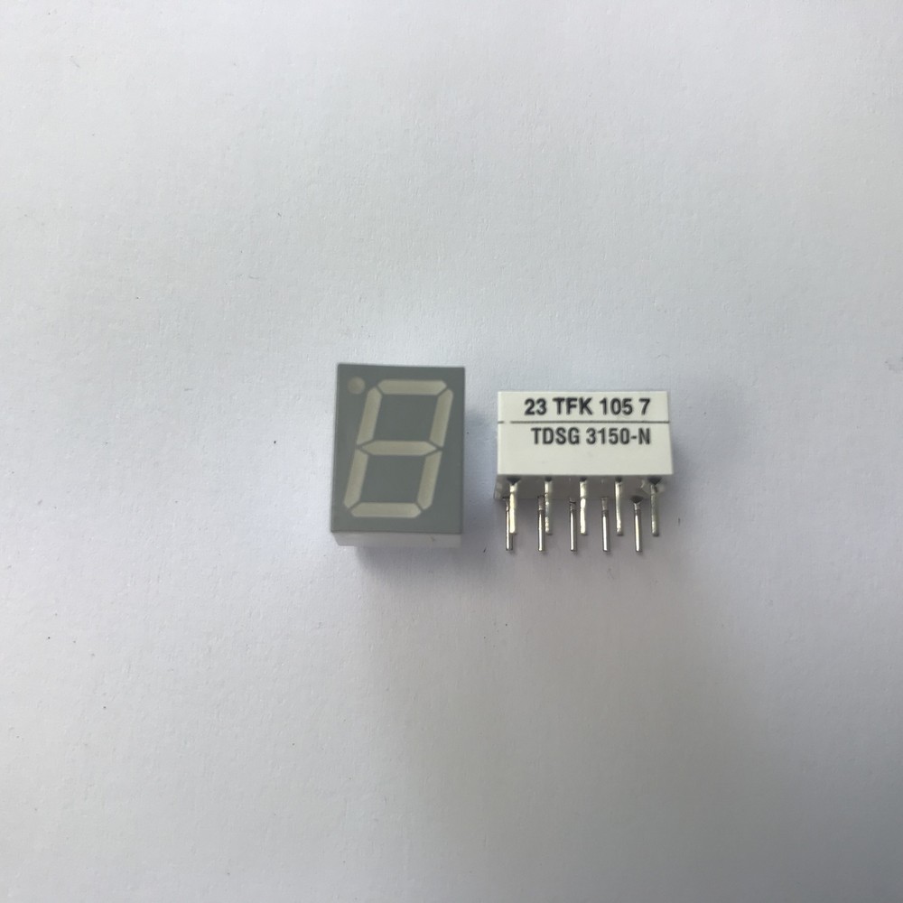 TDSG 3150-N TFK 7 SEGMENT LED DISPLAY SINGLE DIGIT 0.3″ COMMON ANODE GREEN x5PCS