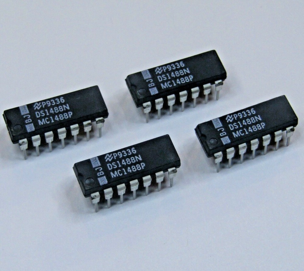( 4 PCS ) National DS1488N MC1488P RS-232 Interface IC 14Pin NEW