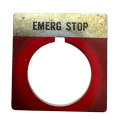 Allen-Bradley 800T-X504 Emergency Stop Legend Plate Series A **Free Shipping**