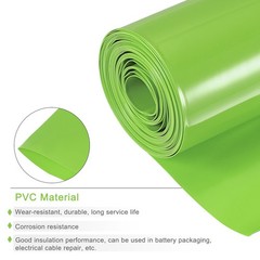 Battery Wrap Heat Shrink Tubing 50mm Dia 80mm Flat 10 Feet Light Green