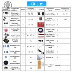 DIY Bluetooth Speaker Kit Stereo Amplifier Sound Circuit Board Component Welding