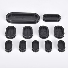 Oval Blanking Blind Rubber Wiring Grommet Dual Sided Closed Cable Hole Plug Bung