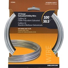 Hillman 122065 Galvanized Solid Wire 14 Gauge 100 Ft Coil