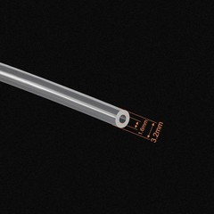 Transparent silicone tubes, 1.6mm ID 3.2mm OD 0.8mm wall 3.3 feet, silicone tube