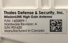 Thales Mission Link 700 (Terminal unit MF350BV & Mission Link High Gain Antenna)