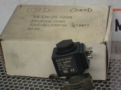 Midwest Control MCDV-25-120A Electronic Drain 120VAC 230PSI 1/4″NPT Used