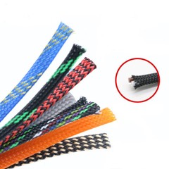 Ø4~16mm White-Silver Braided Sleeving Cable Harness Sheathing Expandable Sleeve
