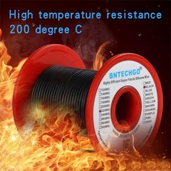 22 Gauge Silicone Wire Spool 100 Ft Black Flexible 22 AWG Stranded Tinned Copper