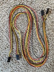 2Pcs 3Pin 26AWG Female to Female 28 Inches 2.54mm Dupont Jumper Wire Cable