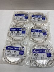 Electrical Romex SimPull 15 ft. 14/2 Indoor Wire/Copper NM-B Cable Qty 6