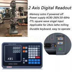 250mm&1000mm Linear Scale 2 Axis DRO 5um Digital Readout Kit 10” 40” Milling