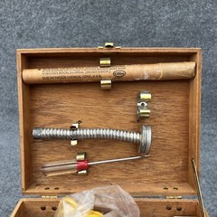 Vintage car maintenance Kit wood box with AC Delco Parts