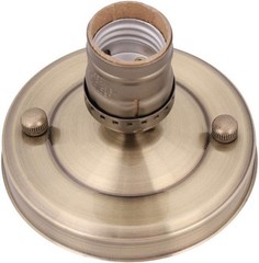 Bronze Electroplated Vintage Industrial Iron Lamp Bulb Socket Ho Color: Bronze