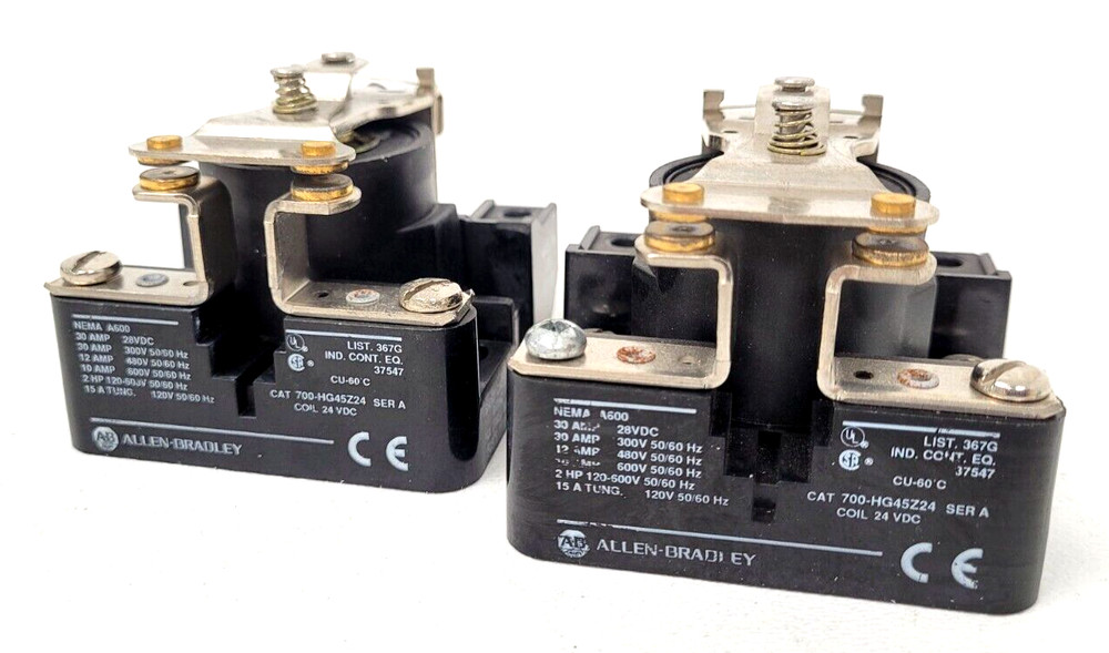 Lot of 2 – 700-HG45Z24 Allen-Bradley NEMA A600 Power Relay – Next Day Option