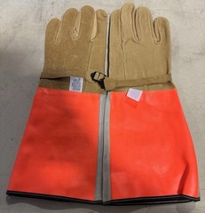 Leather Protector Gloves 16”- SZ 9(1/2) – Made In 🇺🇸 USA