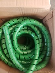Spiral Cable Wrap  1″ Green  Free Shipping 10′