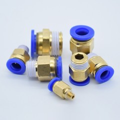 PC Pneumatic Male Thread Adaptor Pipe Push Fit Straight Quick Connectors Fitting