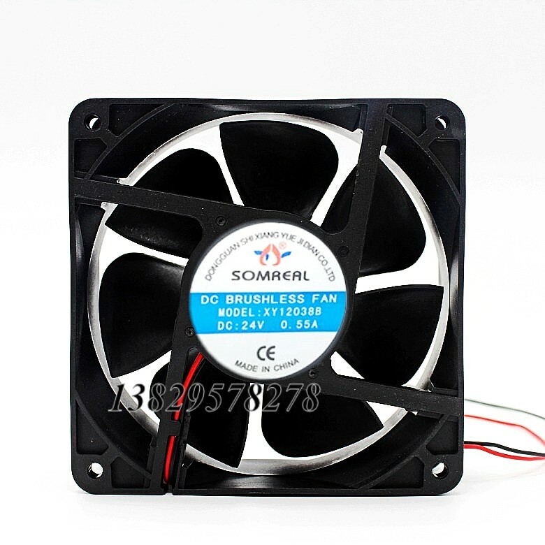 1pc new SOMREAL DC24V 0.55A XY12038B 12CM