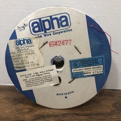 5953 ALPHA WIRE – 950’+ Redish – 26awg Solid Silver Plated OFHC Kynar 5mil 1970s