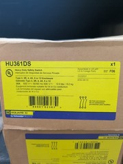 Square D HU361DS – 3P 600V 30A Non-Fusible Disconnect – NEMA 4 – NEW