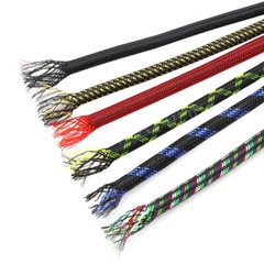 3mm-10mm PET Braided Expandable Cable Sleeving Wire Harness Wrap Sheath Flexible