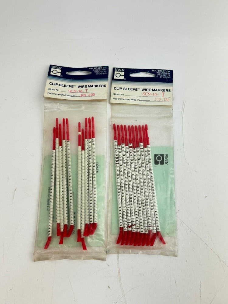 (10-Pk) Brady Wire Marker Wand SCN-10-T *LOT OF 2*