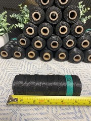 26 QTY! BULK LOT OF EY TECHNOLOGIES LACING BRAIDING CORD BLACK NYLON WAX — NEW