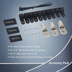 Recoil PBG3 1/0 Gauge OFC Copper Big 3 Amp Wiring Kit 350A Car Audio Upgrade