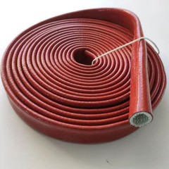 Silicone / Fibreglass Fire Sleeving Protective Heat Shield Sleeve Black Red Blue