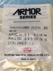 LOT OF 5 TEL ES027-003541-1 O-RING, ARMOR CRYSTAL B60, NW-40, 150700