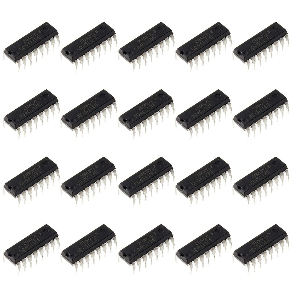 Bridgold 20pcs CD4511BE CD4511 4511 CMOS BCD-to-7-Segment Latch Decoder…