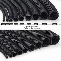 Conduit Spilt Cable Tidy Flexible Tube Convoluted Protection Tubing PP Organiser