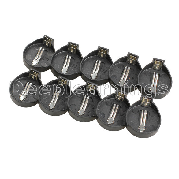 10PCS CR2025 CR2032 3V Button Coin Cell Battery Socket Holder Box Case ROHS NEW