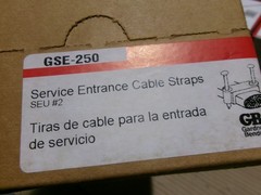 New Box of 50 Gardner Bender GSE‑250 Service Entrance Cable Straps AK
