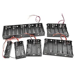 C/D/AA/AAA x 1-10 Battery Holder Box With Wire Case Connector Open or Enclosed