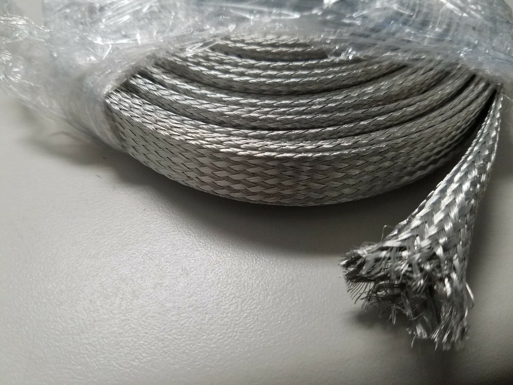 5 FEET 1/2 BRAIDED GROUND STRAP GROUNDING TINNED COPPER TUBULAR BRAID USA