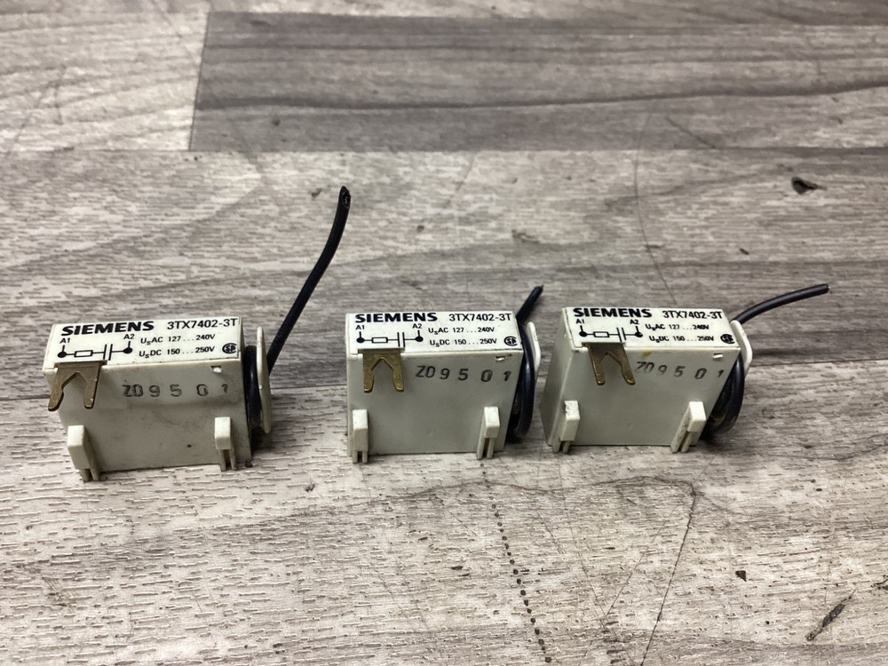 LOT OF 3 SIEMENS 3TX7402-3T SURGE SUPPRESSOR #117N158