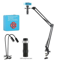55MP 4K HDMI Industrial Laboratory Video Digital Microscope Camera 130X Zoom