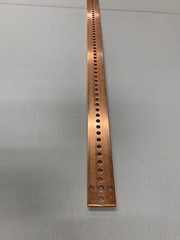 Untapped Horizontal Solid Copper Busbar 45-3/4″x 1-1/2″ x 1/8″ 91 Holes