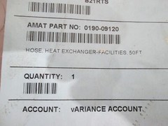 AMAT, 0190-09120, Hose, Heat Exchanger Facilities, 50ft, Used