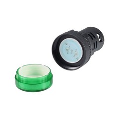 Green Indicator Light AC DC 110V 22mm Panel Mount Color: Green
