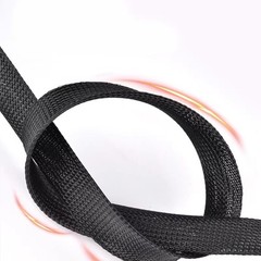1~18mm Black 3 Weaves Wire Expandable Braided Cable Sleeving Nylon PET Harness