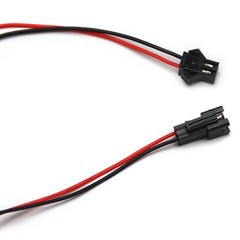 JST SM 2 Pin 2Pack Plug Male Female 20cm EL Wire Cable Cord Connector 2.54mm