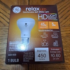 LED Relax HD Bulb, R20, Soft White, 450 Lumens, 5-Watt 45545