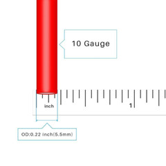 10 Gauge Silicone Wire Spool Red and Black Each 25ft Flexible 10 AWG Stranded Ti