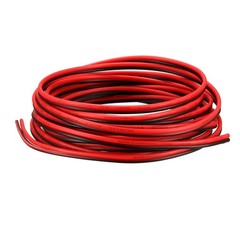 Red Black Wire 2pin Extension Cable Cord 22 AWG Parallel Wire 3 Meters Length