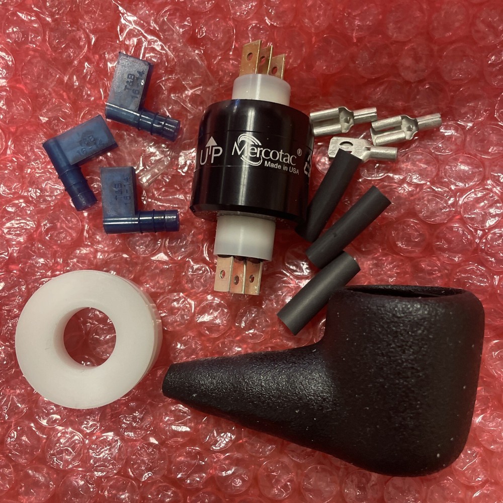 Made in USA Mercotac 330 Rotary Electric Connector 3 Conductor with Boot Kit
